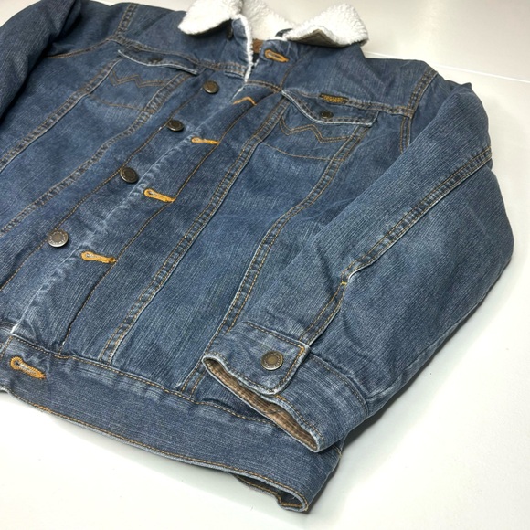 Vintage Wrangler Women’s Size Large L Sherpa Lined Denim Trucker Jacket - Picture 7 of 10